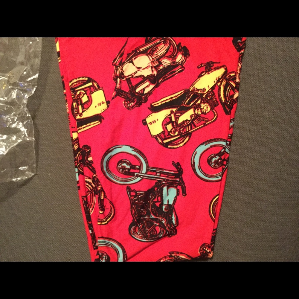 LulaRoe OS Motorcycle Leggings. Unicorn.